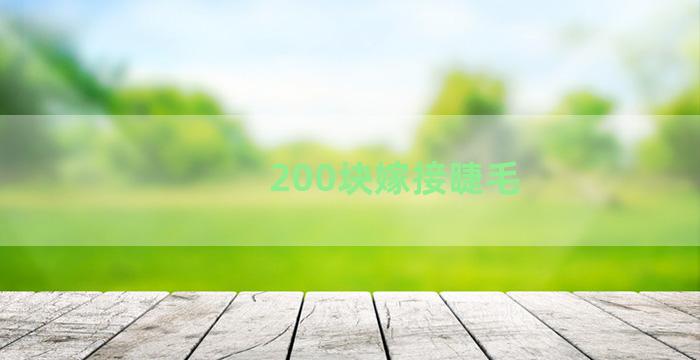 200块嫁接睫毛