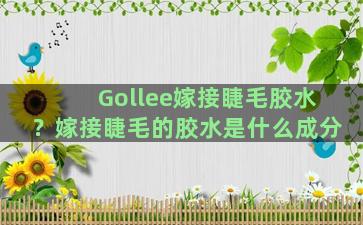 Gollee嫁接睫毛胶水？嫁接睫毛的胶水是什么成分