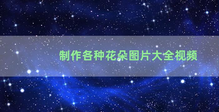 制作各种花朵图片大全视频