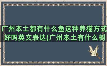 广州本土都有什么鱼这种养猫方式好吗英文表达(广州本土有什么树)