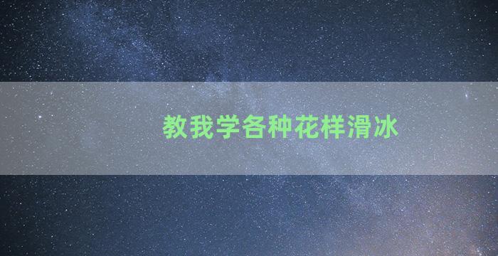 教我学各种花样滑冰