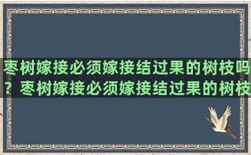 枣树嫁接必须嫁接结过果的树枝吗？枣树嫁接必须嫁接结过果的树枝吗对吗