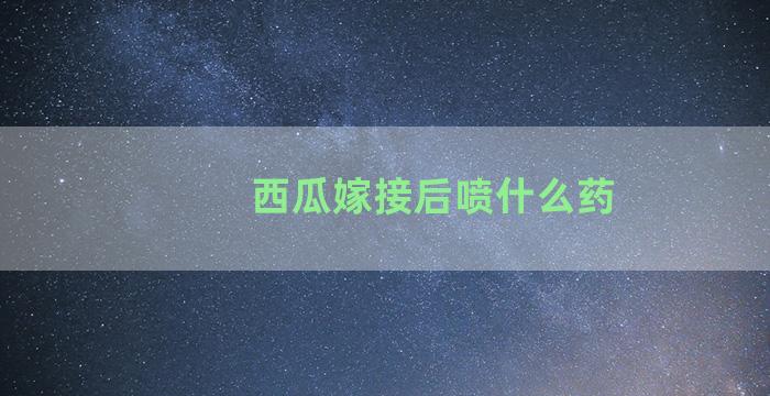 西瓜嫁接后喷什么药